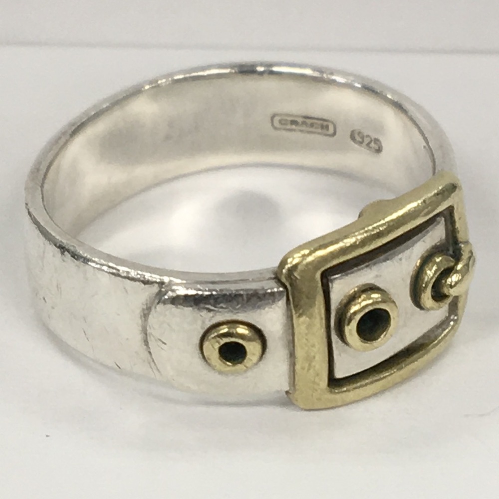Coach Sterling Silver Soho Buckle Ring
